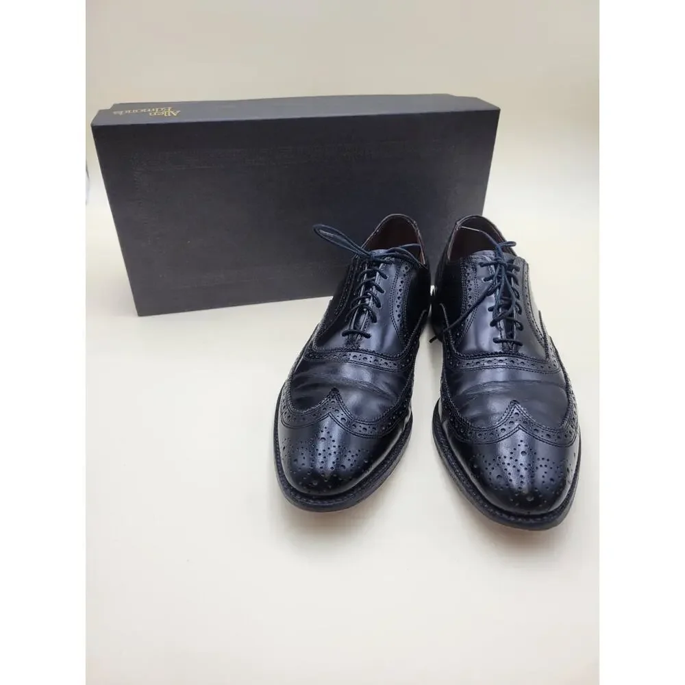 Allen Edmonds Lloyd Men's Wingtip Oxford Dress Shoes Black Leather 10.5 B 58080